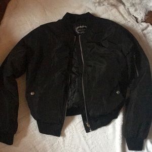 Black bomber jacket